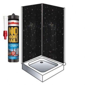 Remarkable Black Sparkle 1200MM X 2400MM X 10MM bathroom claddings in Hatfield, AL10 0PY